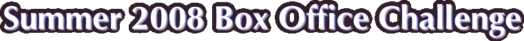 Summer 2008 Box Office Challenge